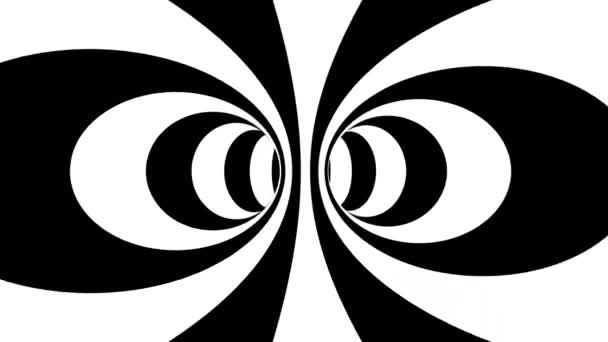 Hypnotisk psykedelisk illusion sömlös looping animation bakgrund. 4K-video — Stockvideo