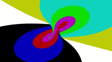 Hipnotik psychedelic yanılsama sorunsuz döngü animasyon arka plan. 4k video