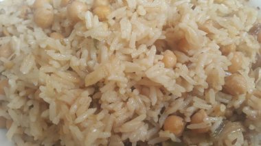 Basmati pirinç pilav veya pulav chana veya sebze pirinç chana kullanarak