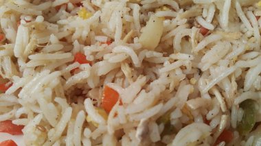 Basmati pirinç pilav veya bezelye veya sebze rice ile pulav 