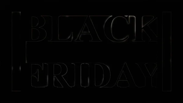 Golden and shining edges of the text "BLACK FRIDAY" — Stock Photo, Image