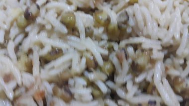 Basmati Pirinç Pulao ya da Chana ile sebzeli, ya da sebze pirinç çanak