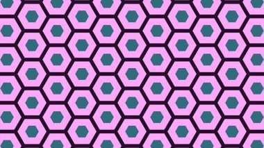 Aynı renk altıgen ve farklı çevreleyen halkaların soyut arka plan.