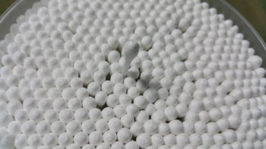 Çeşitli pamuk tomurcukları kafaları çekim görünümü