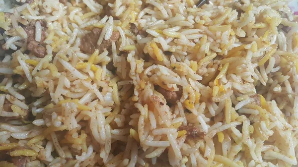 Arroz Basmati pulão ou pulav com chana, ou prato de arroz vegetal — Fotografia de Stock