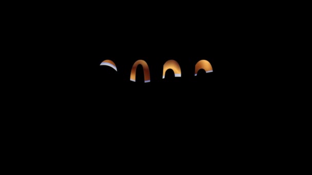 Testo dorato e brillante di "BUON ANNO NUOVO 2022" con sfondo nero scuro — Video Stock