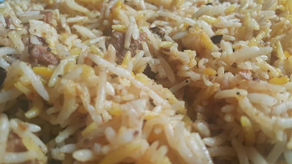 Padi Basmati pulao atau pulav dengan chana, atau hidangan nasi sayuran — Stok Foto