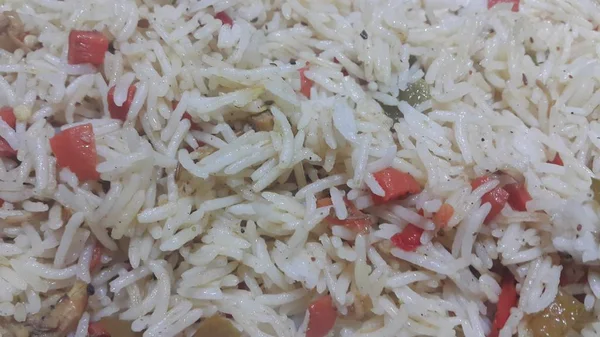 Rýže Basmati pulao nebo pulav s rýží Chana nebo zeleninou — Stock fotografie