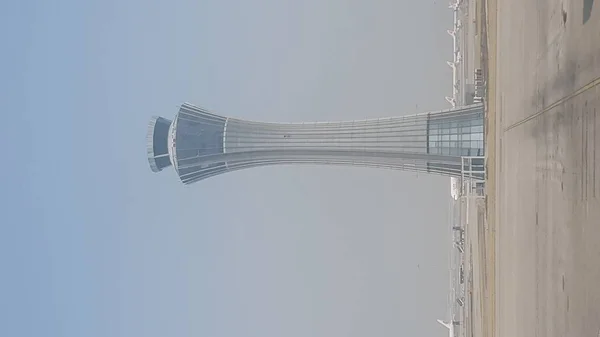 Torre de Control del Aeropuerto Internacional de Pekín Capital — Foto de Stock