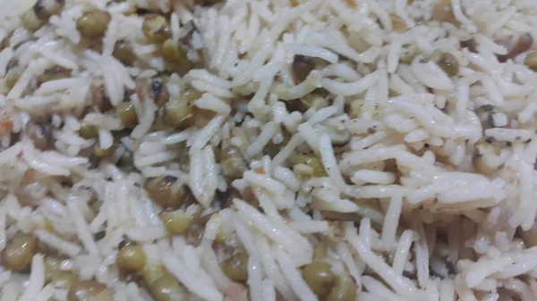 Arroz Basmati pulão ou pulav com chana, ou prato de arroz vegetal — Fotografia de Stock
