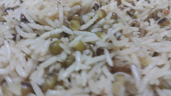 Arroz basmati pulao o pulav con chana, o plato de arroz vegetal —  Fotos de Stock