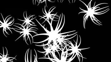 Siyah arka plan üzerinde parlayan dürtü ile 3d nöron hücreleri ağ yapısı. 3d render