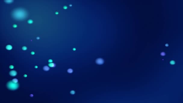 青い背景にぼやけた外線を持つ4Kアニメーションの赤い照明効果 — ストック動画