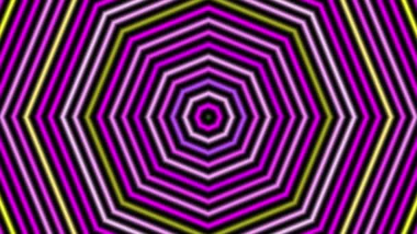 Hypnotische draaien spiralen, animatie achtergrond — Stockvideo