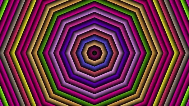 Hypnotische draaien spiralen, animatie achtergrond — Stockvideo