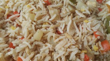 Basmati pirinç pilav veya bezelye veya sebze rice ile pulav 