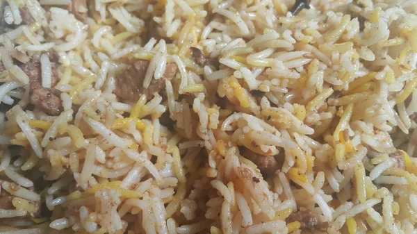 Pulao di riso Basmati o pulav con chana, o piatto di riso vegetale — Foto Stock