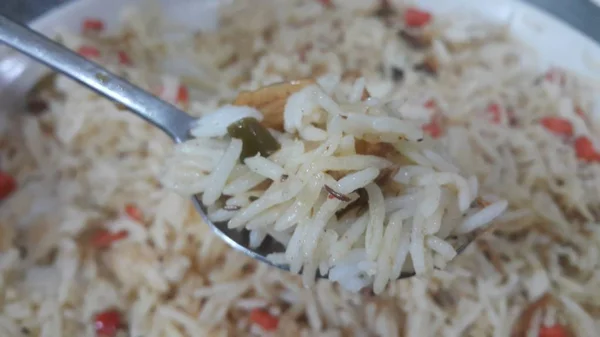 Pulao de riz basmati ou pulav au chana, ou plat de riz aux légumes — Photo