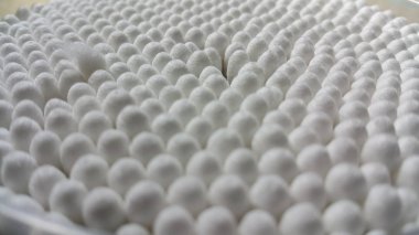 Çeşitli pamuk tomurcukları kafaları çekim görünümü