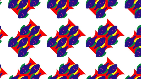 Colorful fish pattern background for kids