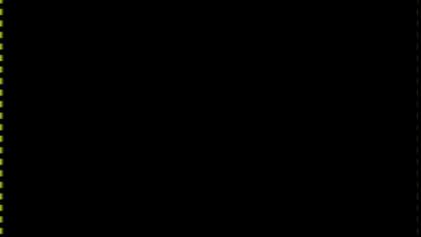ループ可能なアニメーションを使用した抽象モーション背景 黒い背景に幾何学的形状の線のカラフルな移動ライト — ストック動画
