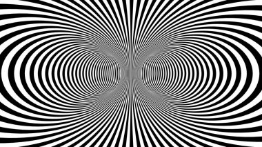 Siyah çizgili hipnotik psychedelic yanılsama arka plan.