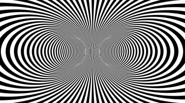 Siyah çizgili hipnotik psychedelic yanılsama arka plan.