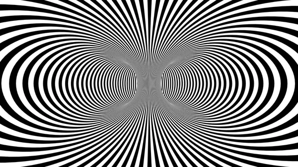黒いストライプと催眠サイケデリック錯覚の背景. — ストック写真