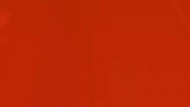 Анимация Рядов Оранжевого Цвета Полосы Машут Сформировать Рябь Затем Сглаживание — стоковое видео