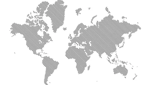 Illustrazione della mappa del globo con motivi geometrici imposti . — Foto Stock