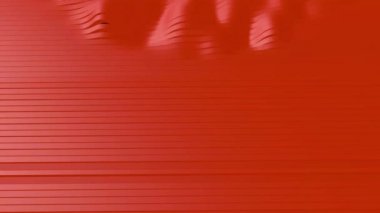 Turuncu renkli çizgili satırların 4k 3d animasyon dalgalandırma oluşturmak için sallayarak ve daha sonra tekrarlanabilir bir animasyon yapmak için yumuşatma.