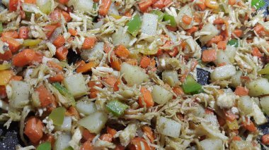 arka plan kullanımı için karışık sebze makro görünümünü yakın 