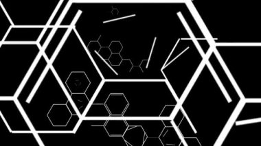 İnteraktif animasyonlu molekül kimyasal formül yapıştırma oluşumu. Dahil etmek ve kendi arka plan animasyon kullanmak için siyah bir arka plan ile 4k video