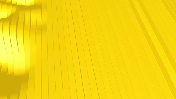 Анімація Рядків Жовто Кольорових Смуг Махають Щоб Утворити Стирання Потім — стокове відео