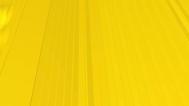 Animation Von Reihen Gelb Gefärbter Streifen Die Winken Wellen Bilden — Stockvideo