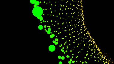 Parlak renkli parlak bokeh küreler ile siyah soyut doku arka plan