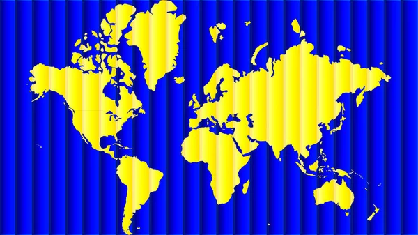 Szczegółowa Mapa Świata Wszystkimi Krajami Subkontynentami Ilustracja Mapy Globu Nałożonym — Zdjęcie stockowe