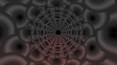 4k Soyut gizemli sonsuz döngü tünel, kanal, fantezi bilim kurgu zaman-uzay. Hareket arka planı.