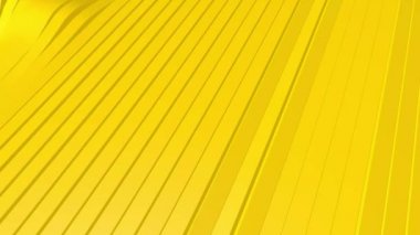 Sarı renkli çizgili satırların 4k 3d animasyon dalgalandırma oluşturmak için sallayarak ve daha sonra tekrarlanabilir bir animasyon yapmak için yumuşatma.
