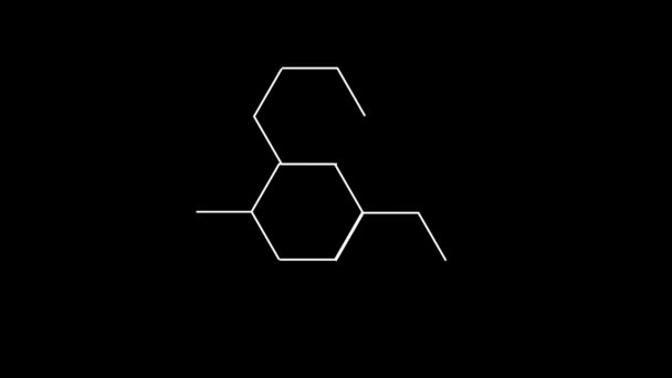 Interactive Animated Molecule Chemical Formula Bonding Formation Video Black Background — Stock Video