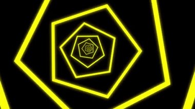 4k Soyut gizemli sonsuz döngü tünel, kanal, fantezi bilim kurgu zaman-uzay. Hareket arka planı.