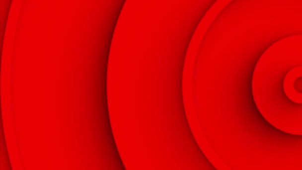 Streszczenie Tła Rosnących Okrągłych Pasków Pętla Animacji Tła Czerwonymi Okręgami — Wideo stockowe