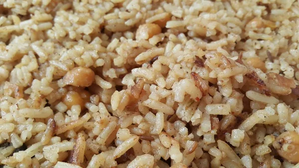 Arroz Basmati Pulao ou pulav com chana, ou arroz vegetal — Fotografia de Stock