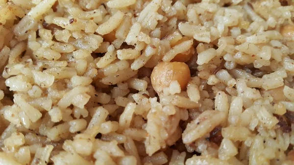 Arroz Basmati Pulao ou pulav com chana, ou arroz vegetal — Fotografia de Stock