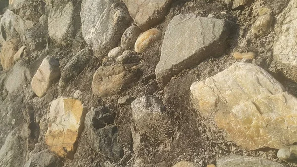 Parede de pedra de cimento cinza para textura e fundo abstrac — Fotografia de Stock