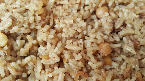 Basmati-Reis pulao oder pulav mit Chana oder Gemüsereis — Stockfoto
