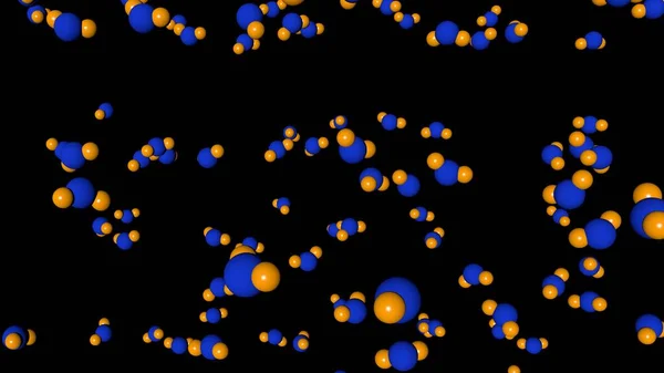 Illustration Molecule Model Science Background Chemical Formulas Colored Background — Stock Photo, Image