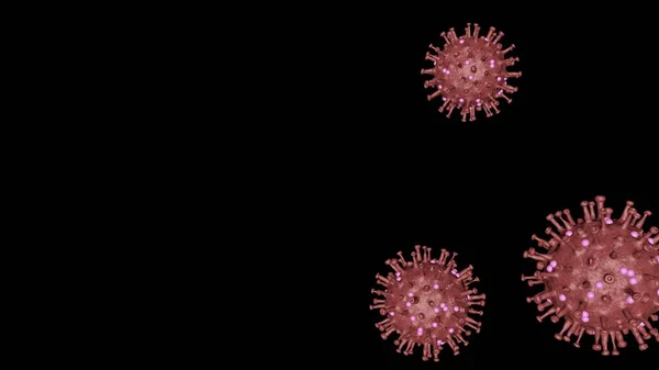 Darstellung Eines Viruspartikels Nahaufnahme Einer Virenstruktur Vor Übersichtlichem Hintergrund Mit — Stockfoto