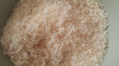 Pirinç yığınının en yakın görünümü. Pirinç dünyanın en çok tüketilen besin maddesidir