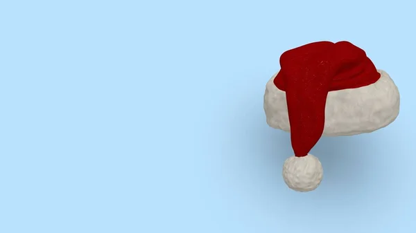 Sfondo Natale Con Santa Clausola Cappello Rosso Isolato Con Spazio — Foto Stock